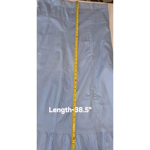 Chhaya Cotton Blue Saree Petticoat New Old Stock VTG Indian Underskirt Free Size - Picture 11 of 16